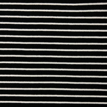 Load image into Gallery viewer, Cotton Spandex Striped Rib - Black & White