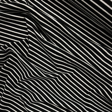 Load image into Gallery viewer, Cotton Spandex Striped Rib - Black & White