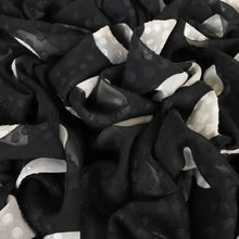 Load image into Gallery viewer, Jacquard Spot Chiffon Deadstock - Apollo Black