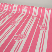 Load image into Gallery viewer, Bold Stripe Floral Poplin Print Deadstock - Hot Pink