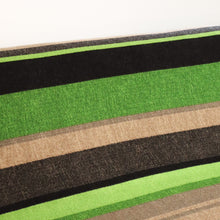 Load image into Gallery viewer, Bold Stripe Loop Back Stretch Knit - Lime, Beige & Black