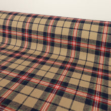 Load image into Gallery viewer, Brushed Cotton Plaid Deadstock - Beige Tartan