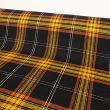 Load image into Gallery viewer, Brushed Cotton Plaid Deadstock - Black Tartan