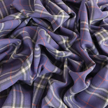 Load image into Gallery viewer, Brushed Cotton Plaid Deadstock - Purple Plaid