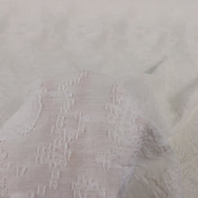 Load image into Gallery viewer, Embroidered Clipped Designer End – Ceci White