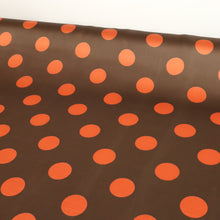 Load image into Gallery viewer, Spot Printed Satin Deadstock - Choc Orange