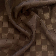 Load image into Gallery viewer, Viscose Nylon Clipped Square Jacquard - Chocolate