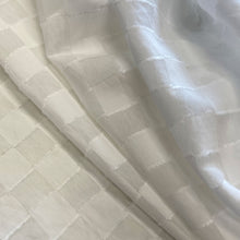 Load image into Gallery viewer, Viscose Nylon Clipped Square Jacquard - White