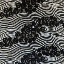 Load image into Gallery viewer, Floral Cocktail Embroidered Sequin - Black & White (Last Chance)