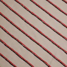 Load image into Gallery viewer, Cotton Linen Double Stripe Print Deadstock - Red