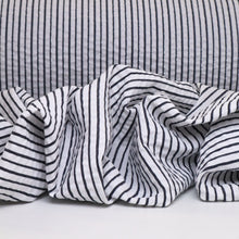 Load image into Gallery viewer, Cotton Lurex Seersucker Stripe Deadstock - Black