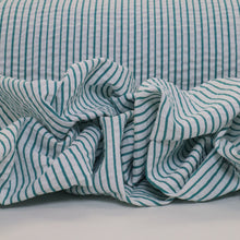 Load image into Gallery viewer, Cotton Lurex Seersucker Stripe Deadstock - Emerald