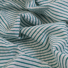 Load image into Gallery viewer, Cotton Lurex Seersucker Stripe Deadstock - Emerald
