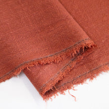 Load image into Gallery viewer, Crosshatch Viscose Linen - Rust
