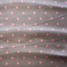Load image into Gallery viewer, Printed Dot Satin Deadstock - Beige & Pink