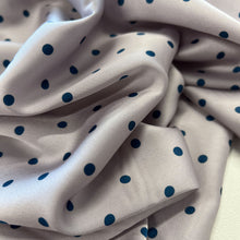 Load image into Gallery viewer, Printed Dot Satin Deadstock - Silver & Steel