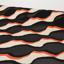 Load image into Gallery viewer, Italian Woven Designer End – Gaia Abstract Appliqué Silk Voile