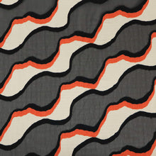 Load image into Gallery viewer, Italian Woven Designer End – Gaia Abstract Appliqué Silk Voile