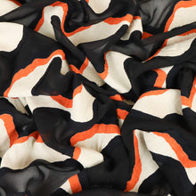 Load image into Gallery viewer, Italian Woven Designer End – Gaia Abstract Appliqué Silk Voile