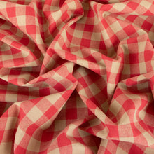 Load image into Gallery viewer, Yarn Dyed Washed Cotton Gingham - Cherry