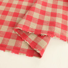 Load image into Gallery viewer, Yarn Dyed Washed Cotton Gingham - Cherry