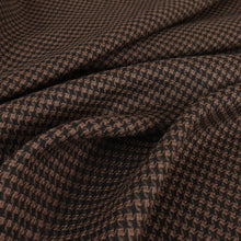 Load image into Gallery viewer, Italian 100% Wool Houndstooth Suiting Deadstock - Espresso & Black