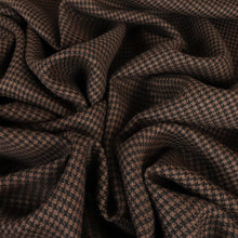 Load image into Gallery viewer, Italian 100% Wool Houndstooth Suiting Deadstock - Espresso & Black