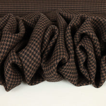 Load image into Gallery viewer, Italian 100% Wool Houndstooth Suiting Deadstock - Espresso & Black