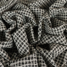 Load image into Gallery viewer, Italian Midweight Stretch Viscose Blend Check - Black & White