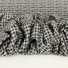 Load image into Gallery viewer, Italian Midweight Stretch Viscose Blend Check - Black & White