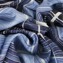 Load image into Gallery viewer, Lightweight Silk Cotton Georgette Print Deadstock - Ocean Flow