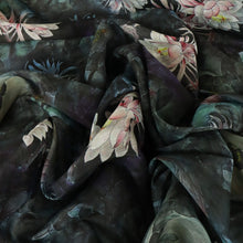 Load image into Gallery viewer, Lightweight Silk Linen Slub Print Deadstock - Enchanted Lily