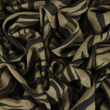 Load image into Gallery viewer, Lightweight Silk Cotton Print Deadstock - Exotic Khaki Black