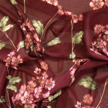 Load image into Gallery viewer, Printed Mesh Jolie Deadstock - Burgundy