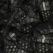 Load image into Gallery viewer, Cotton Nylon Lace Deadstock - Sam Patch Black
