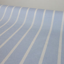 Load image into Gallery viewer, Cotton Stripe Print Deadstock - Cornflower White