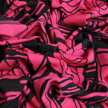 Load image into Gallery viewer, Printed Stretch Knit Deadstock - Fuchsia Rose