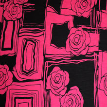 Load image into Gallery viewer, Printed Stretch Knit Deadstock - Fuchsia Rose