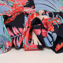 Load image into Gallery viewer, Printed Stretch Knit Deadstock - Aloha Navy