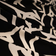 Load image into Gallery viewer, Printed Stretch Knit Deadstock - Abstract Black & White
