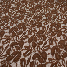 Load image into Gallery viewer, Cotton Nylon Fine Corded Lace Deadstock - Chocolat