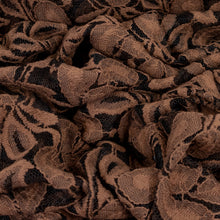 Load image into Gallery viewer, Cotton Nylon Fine Corded Lace Deadstock - Chocolat