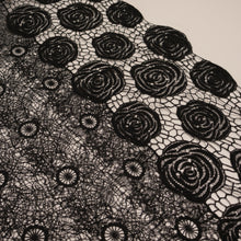 Load image into Gallery viewer, Briar Rose Floral Guipure Lace Deadstock - Black