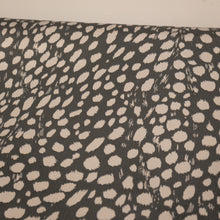 Load image into Gallery viewer, Spot Printed Satin Deadstock - Charcoal & Silver