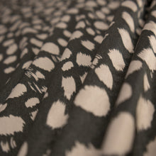 Load image into Gallery viewer, Spot Printed Satin Deadstock - Charcoal & Silver
