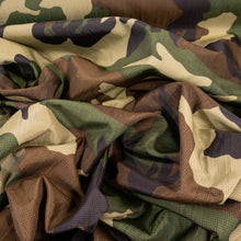 Load image into Gallery viewer, Water-Resistant Polyester Ripstop Deadstock - Camo Khaki