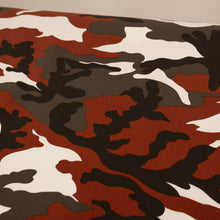 Load image into Gallery viewer, Printed Cotton Drill Deadstock - Camo Burgundy & White