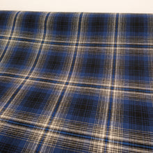 Load image into Gallery viewer, Yarn Dyed Cotton Plaid Deadstock - Blue & Black