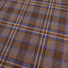 Load image into Gallery viewer, Yarn Dyed Cotton Plaid Deadstock - Brown & Blue