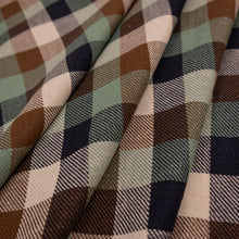 Load image into Gallery viewer, Yarn Dyed Cotton Plaid Deadstock - Sage, Brown & Navy